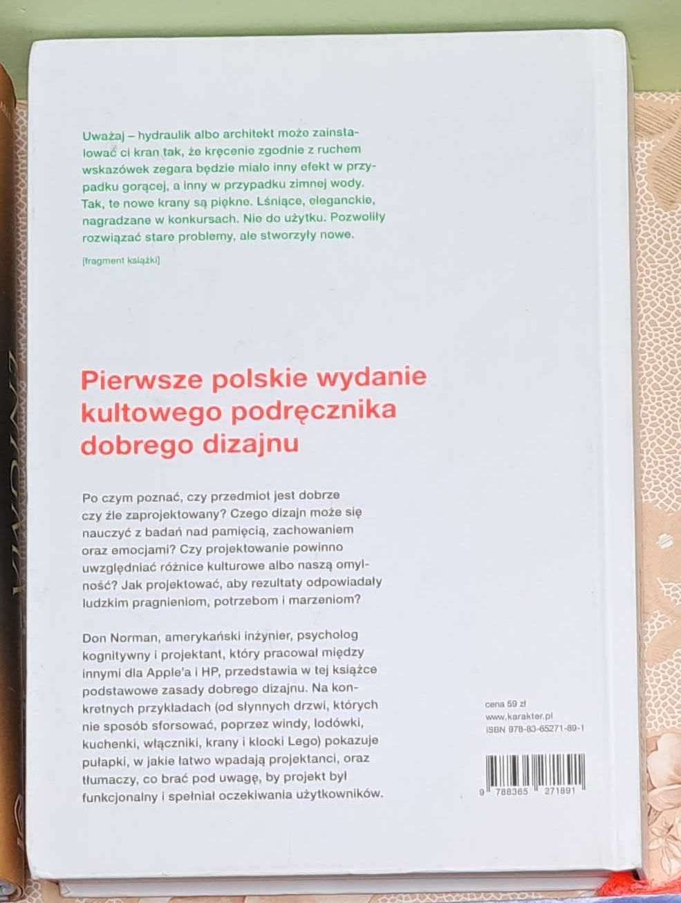 Dizajn na co dzień Don Norman wydawnictwo Karakter unikatowa książka