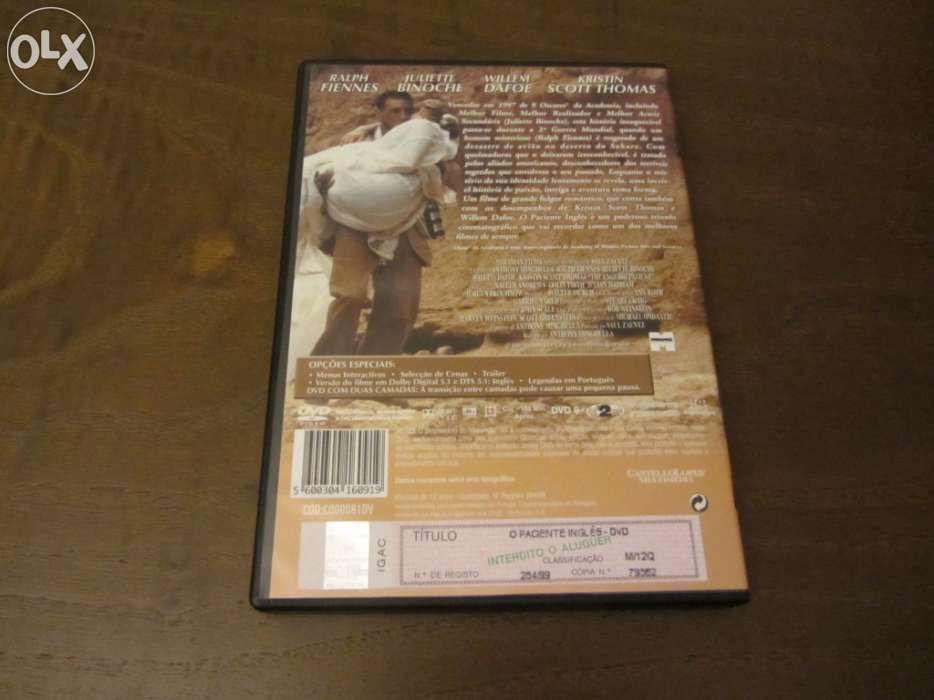 O paciente inglês - filme em DVD original