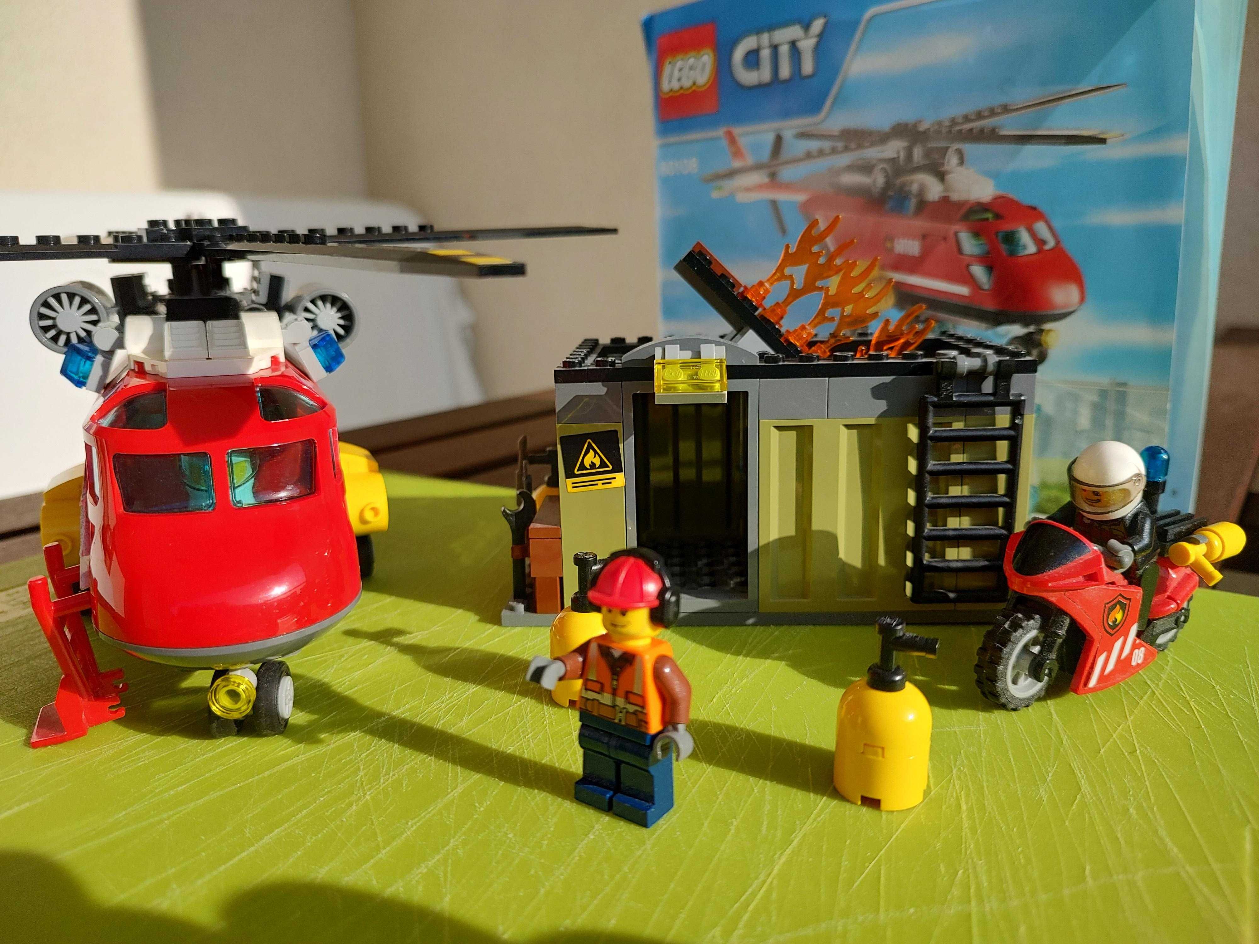 Klocki LEGO City Helikopter Strażacki pożar 60108 + instrukcja