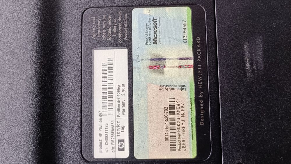 hp pavillion 7 portátil