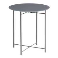 Стол столик стеклянный HORNSYLD серый 42 диаметр