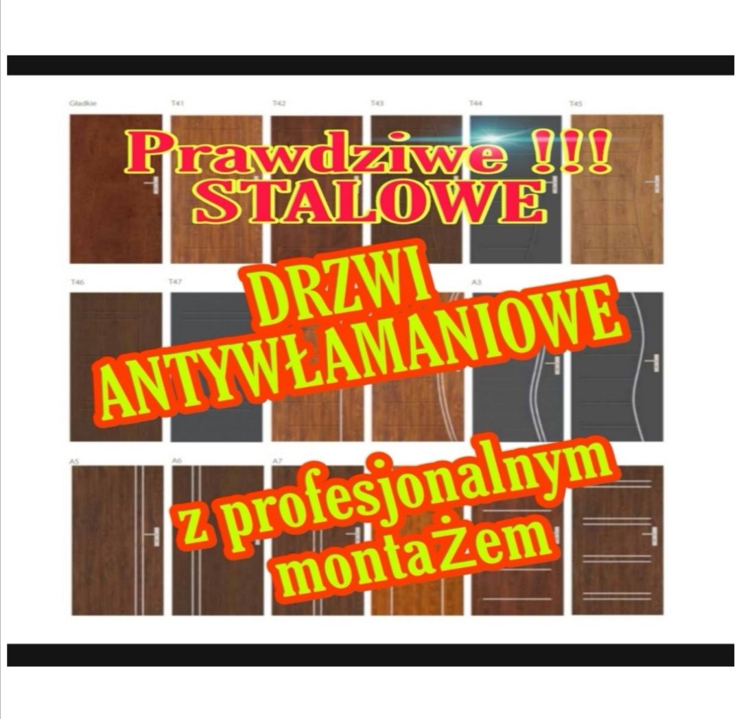 DRZWI ANTYWŁAMANIOWE z profesjonalnym montażem(bloki,kamienice,domki)