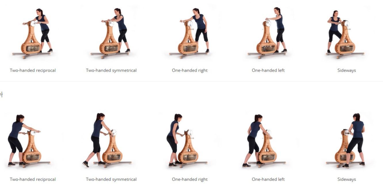 Waterrower wioślarz/grinder NOHRD do ćwiczeń górnych parti mięśniowych