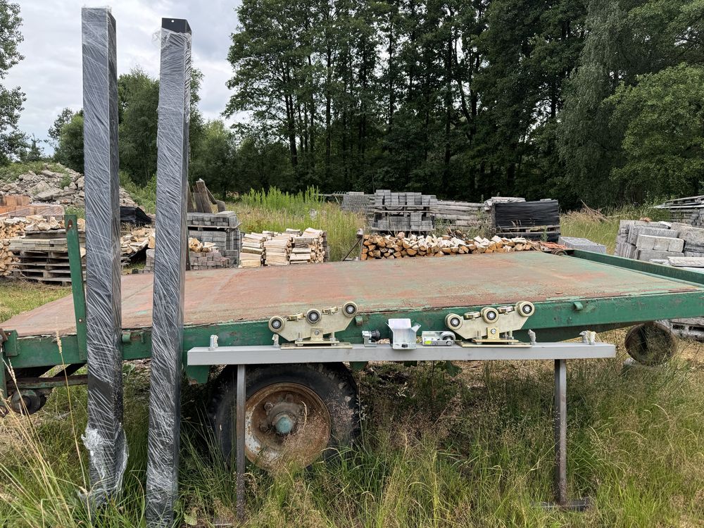 Brama palisadowa przesuwna prawa 5m czarny mat.