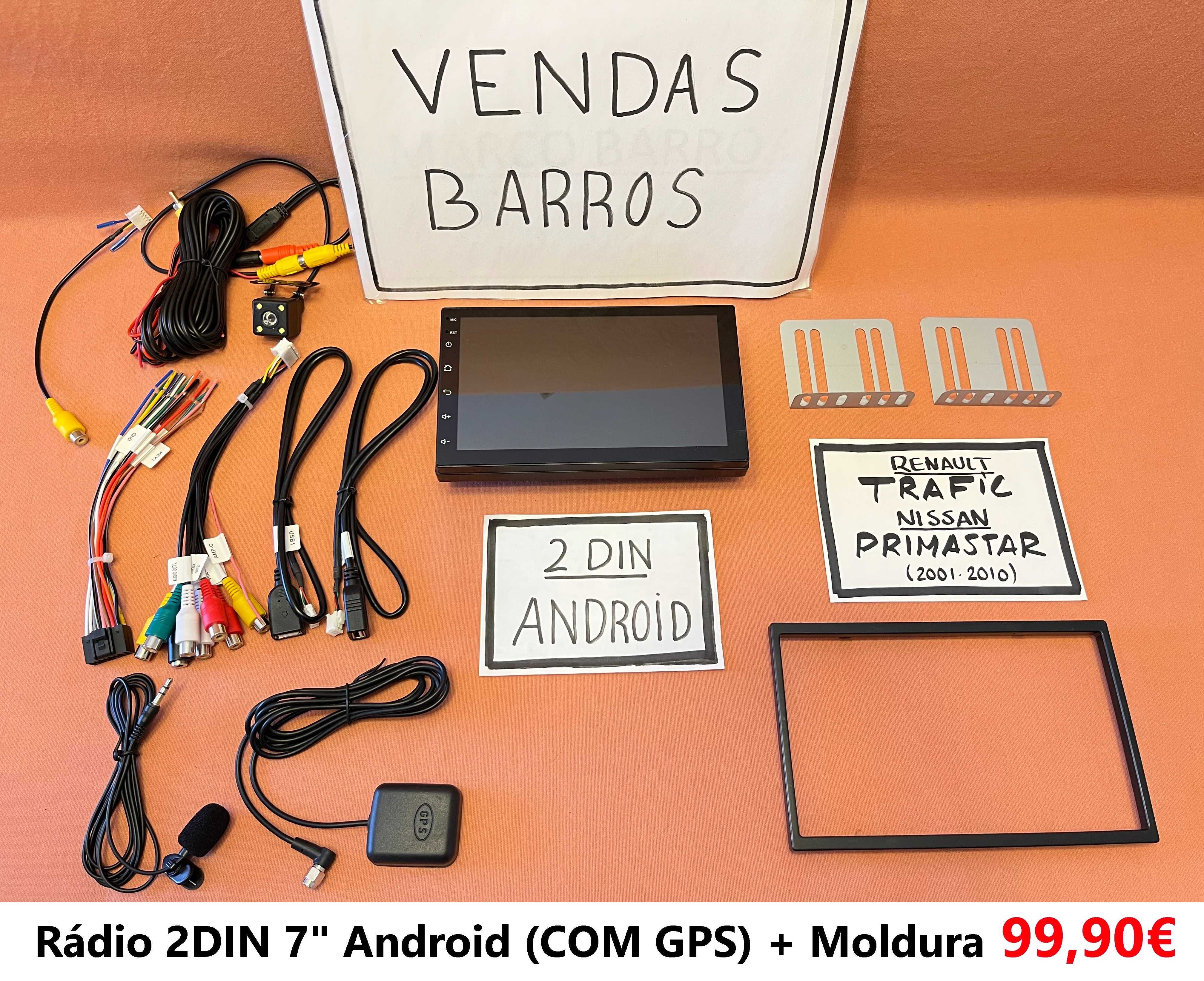 Rádio 2DIN • RENAULT Trafic (2001 a 2019) • NISSAN Primastar • Android