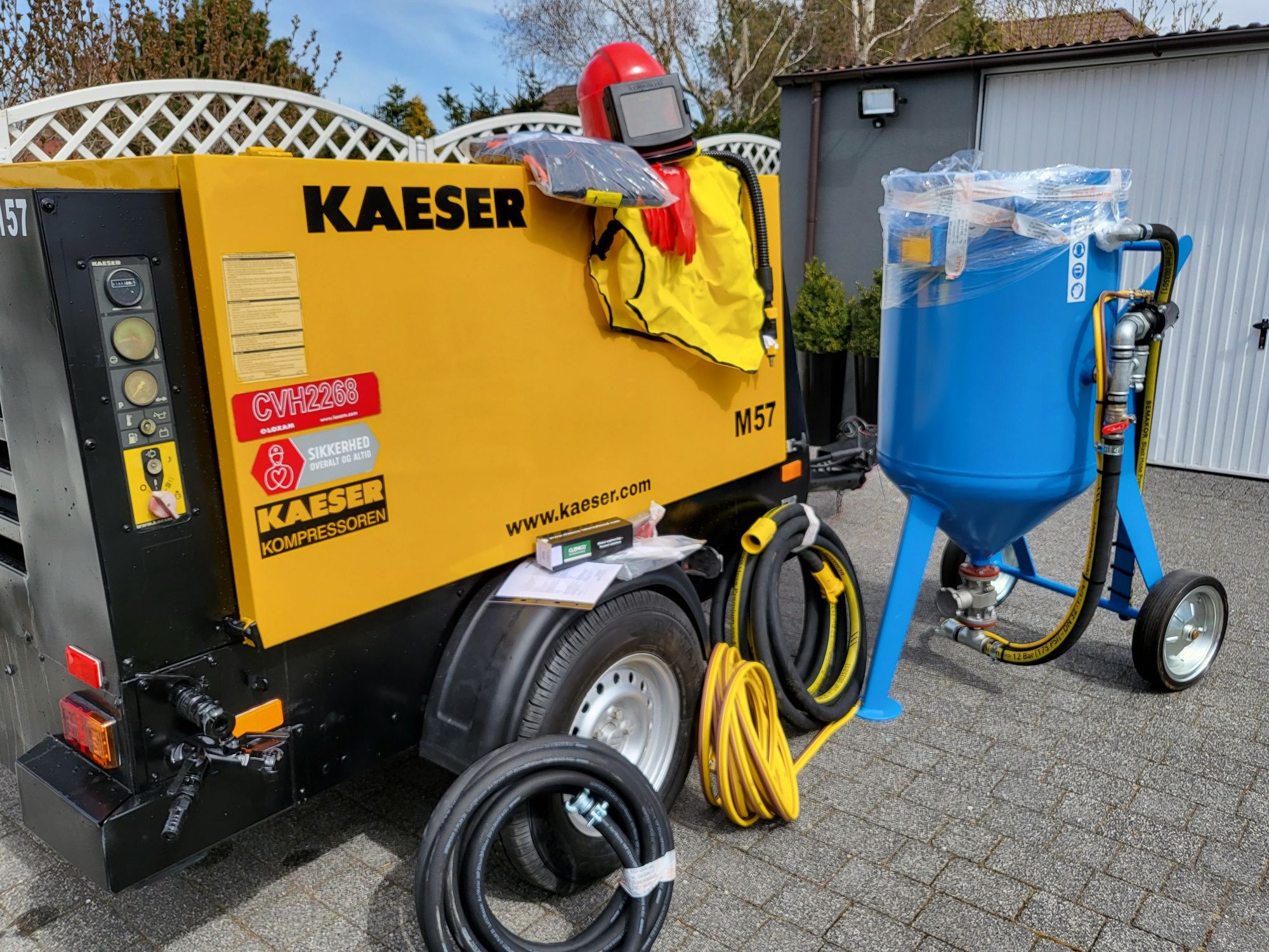 Piaskarka kompresor Kaeser M 57 komplet dostawa szkolenie Gratis