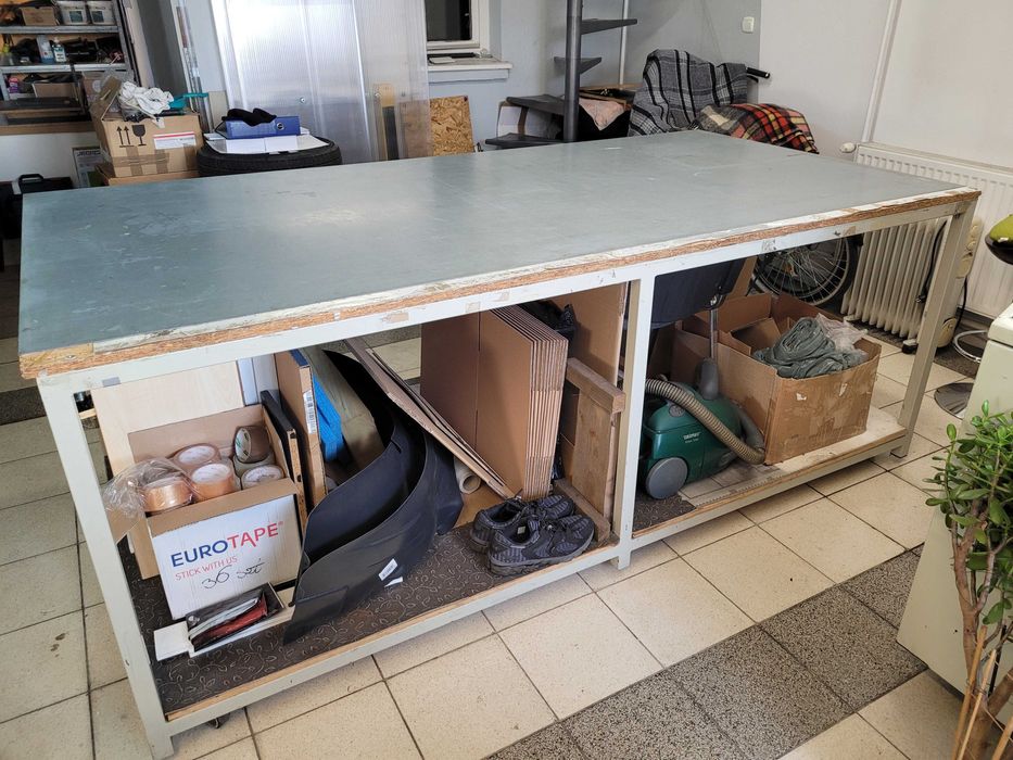 Stół warsztatowy, do  różnych prac wielkość 250x125cm
