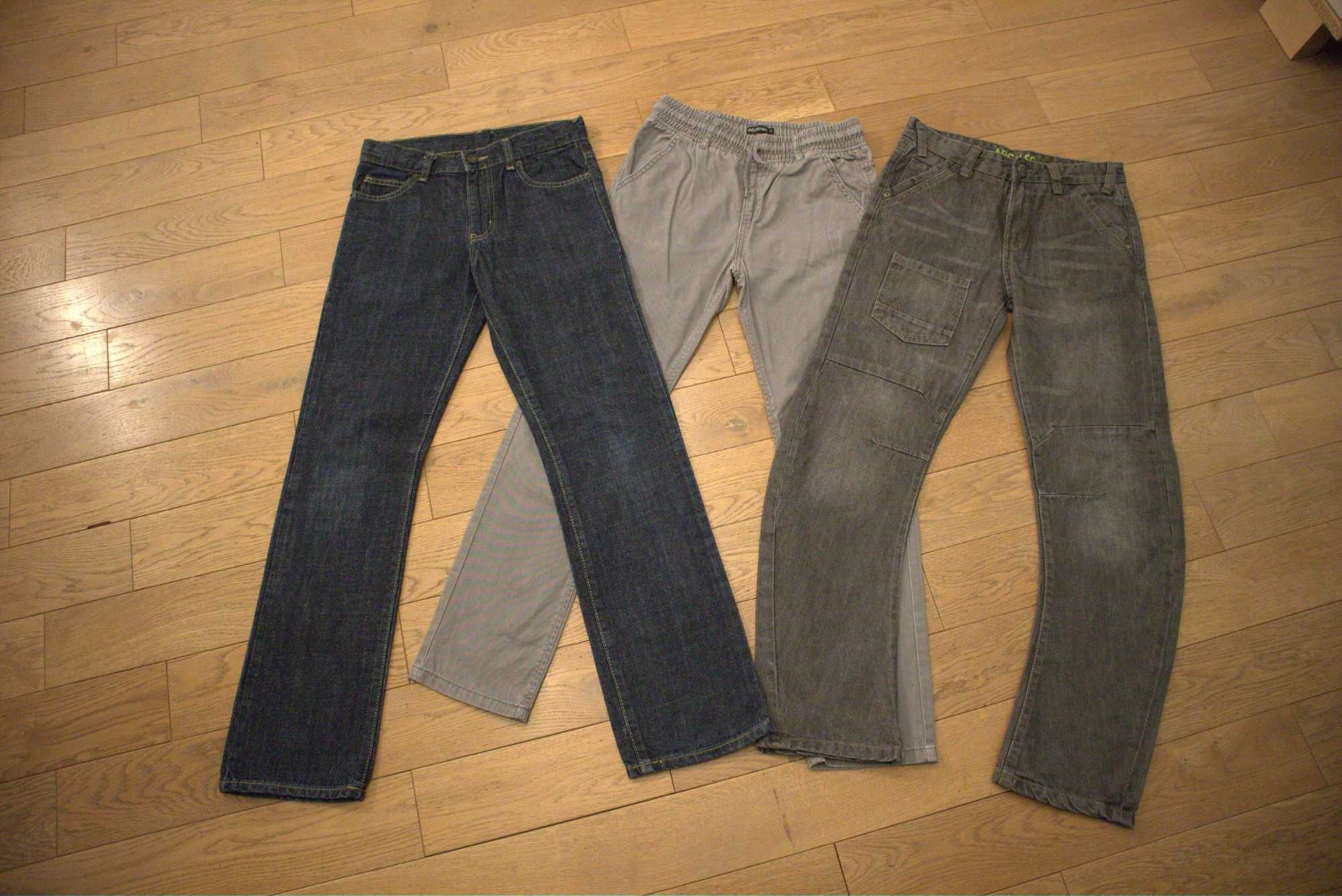 Spodnie chłopięce 3 pary w gumkę, arc leg, OLD NAVY 11-12 lat 152