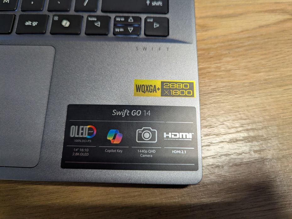 Ноутбук Acer Swift 14.0 2.8K Ryzen 5 8645HS/16GB/512SSD/Radeon 760M