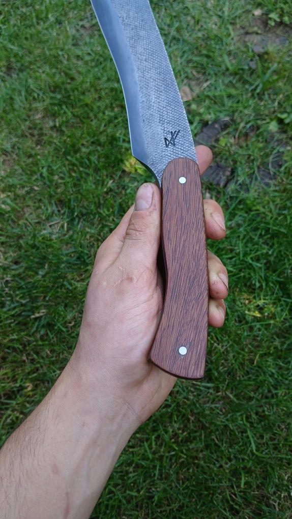 Ręcznie wykuty nóż bushcraft/ maczeta do lasu/ Knifemaking.