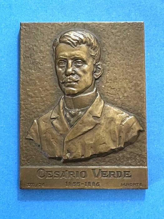 medalha CESÁRIO VERDE, Escultor M. NORTE, 80x60mm