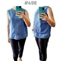 BEZ WAD Bluzka ciążowa Mothercare 100% bawełna imituje jeans S/36 #498