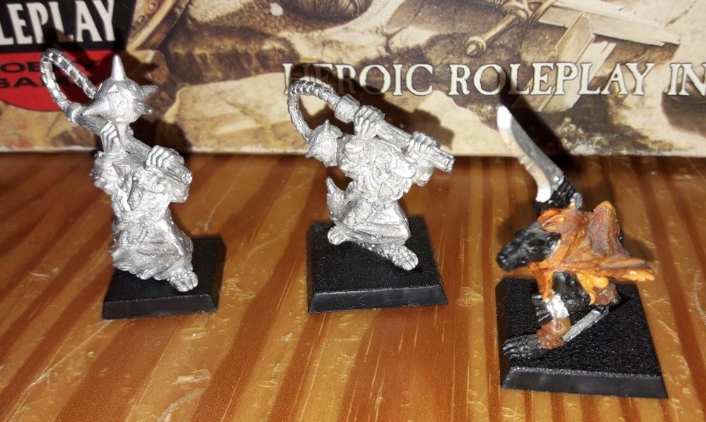 Warhammer Skaven Marauder x3 - 2x Plague Censer Bearer, Gutter Runner