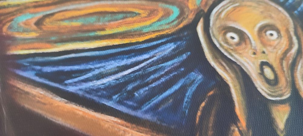 Tela pintura estilo edvard munch