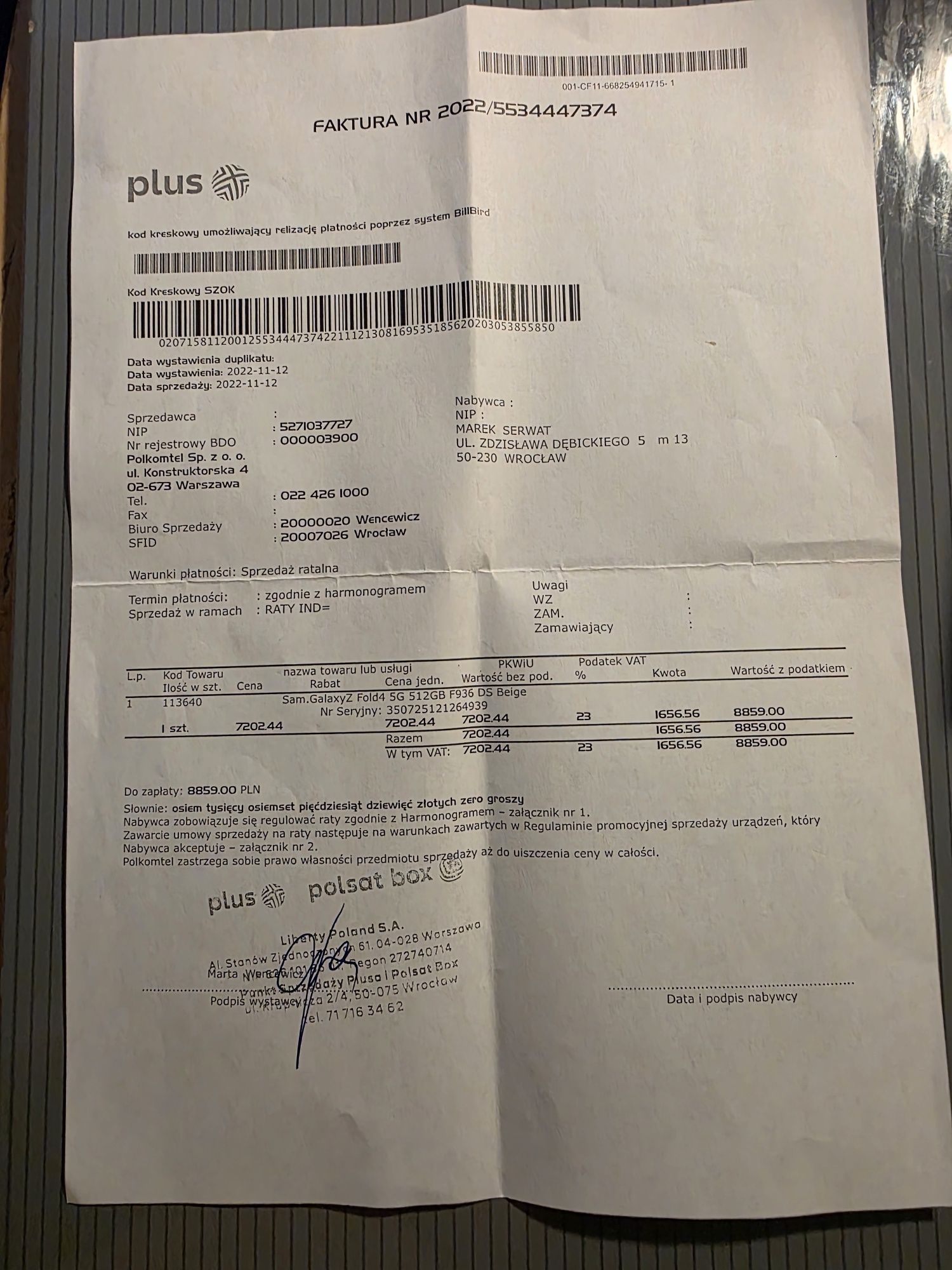 Samsung Z Fold 4 - 12/512