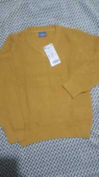Nowy sweter w kolorze musztardowym r. 152 coccodrillo