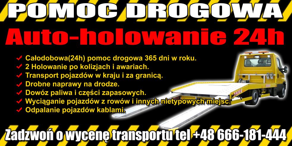 Pomoc Drogowa 24h Autoholowanie laweta SOLIDNIE SZYBKO I TANIO !!!