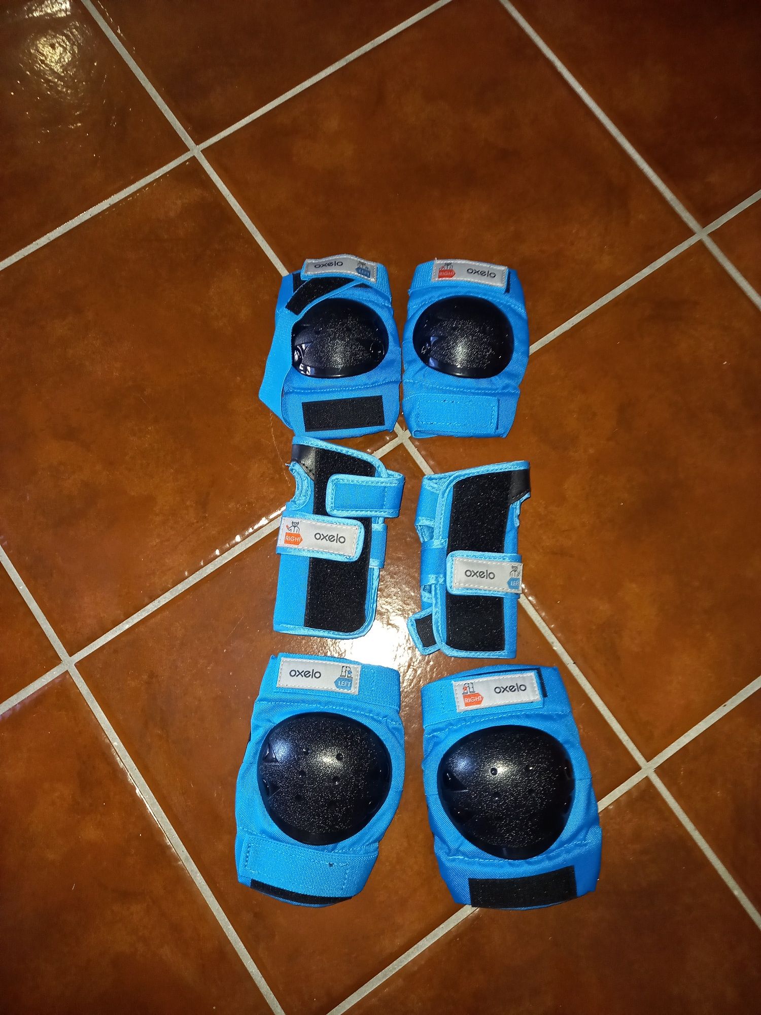 Proteções para cotovelo, joelho e mão