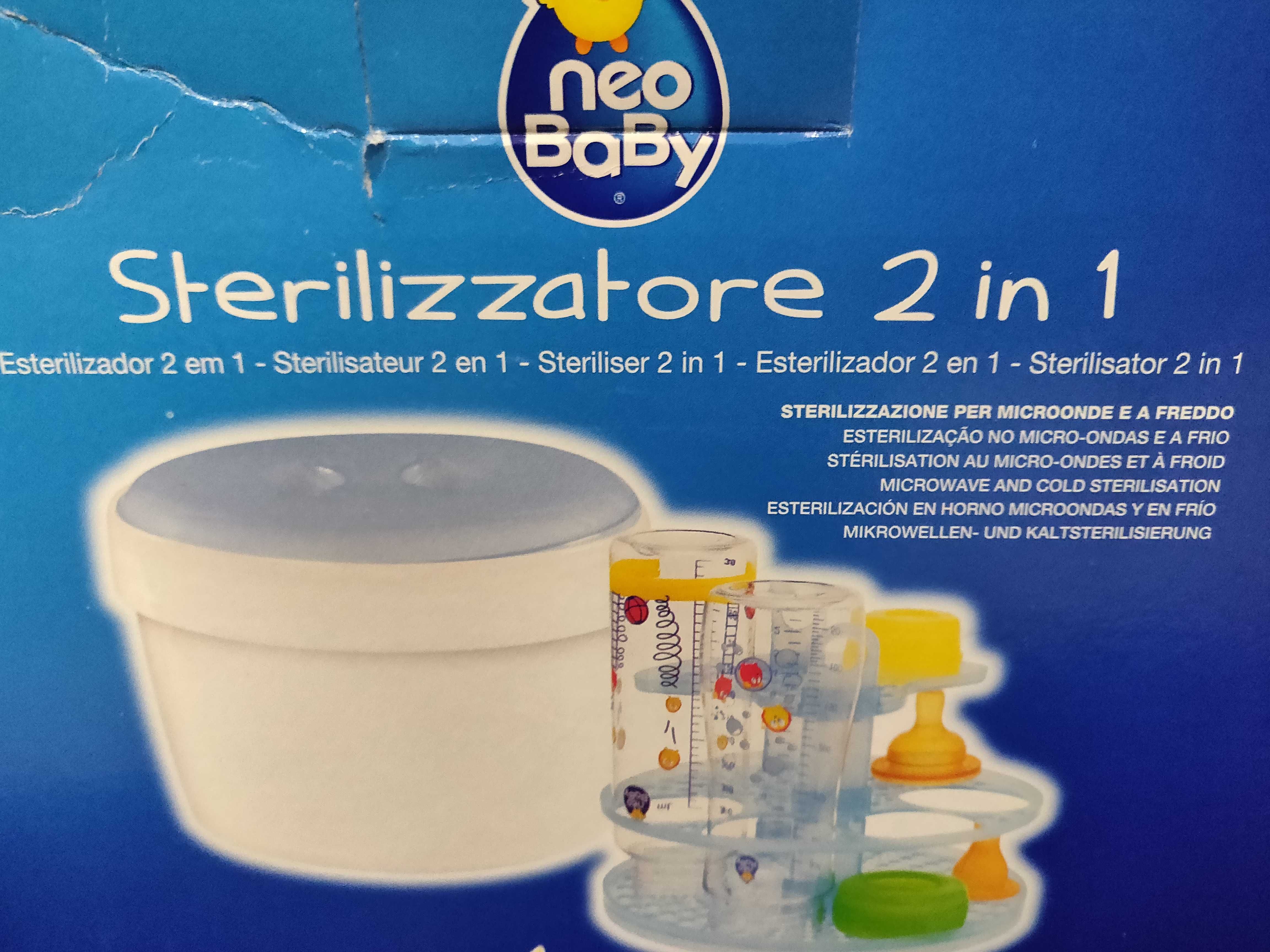 esterelizador de biberões Neo Baby 2 em 1 (microondas e a frio)