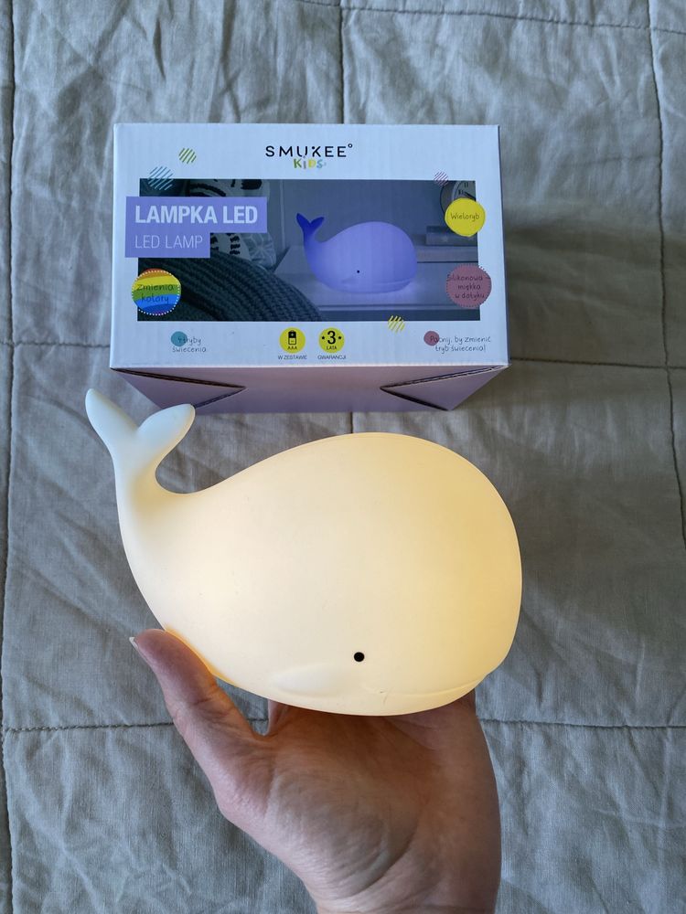 Smukee lampka led wieloryb nocna dla dziecka