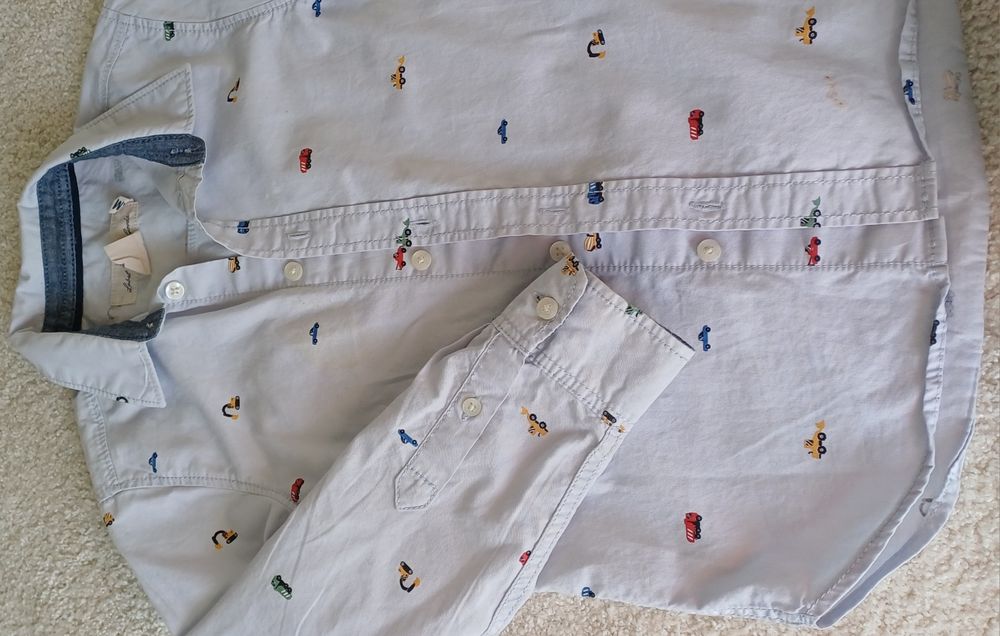 Koszule 110/116 biała name it, błękitna h&m