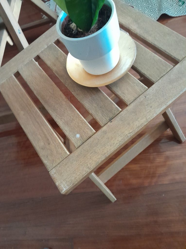 Conjunto ikea cadeira reclinavel/mesa/banco