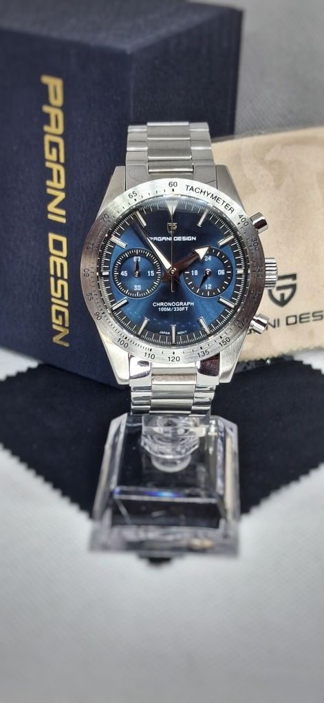 Zegarek Pagani Design stalowy, nowy, chrono!