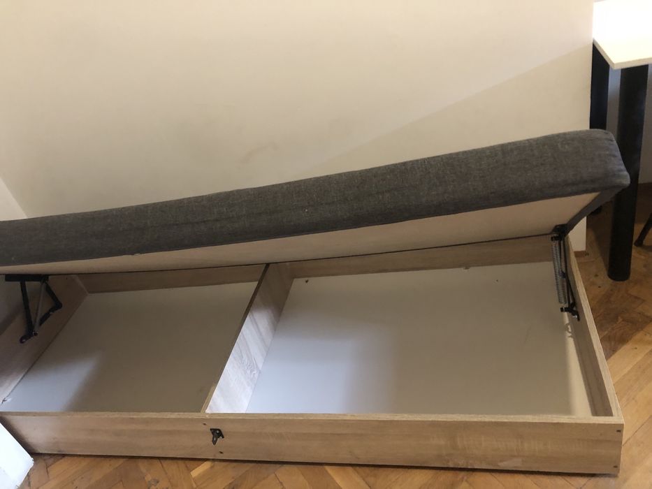 Lozko pojedyncze 200x80 z pojemnikiem i zamkiem