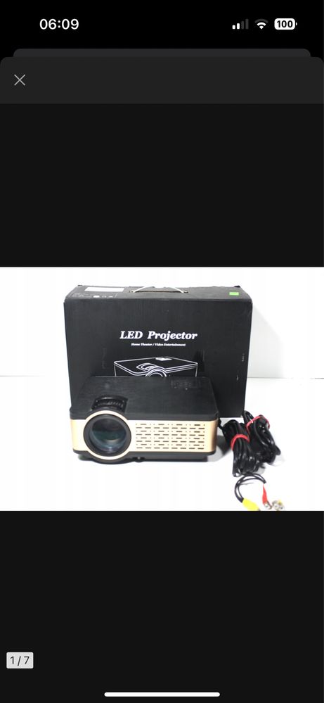 Projektor Projektor LED  czarny W5