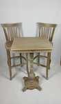 Zestaw kawiarniany 2 hokery i stolik Coffee table Styl Cottage Szwecja
