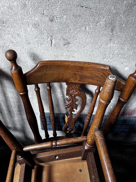 Komplet 6 dębowych krzeseł