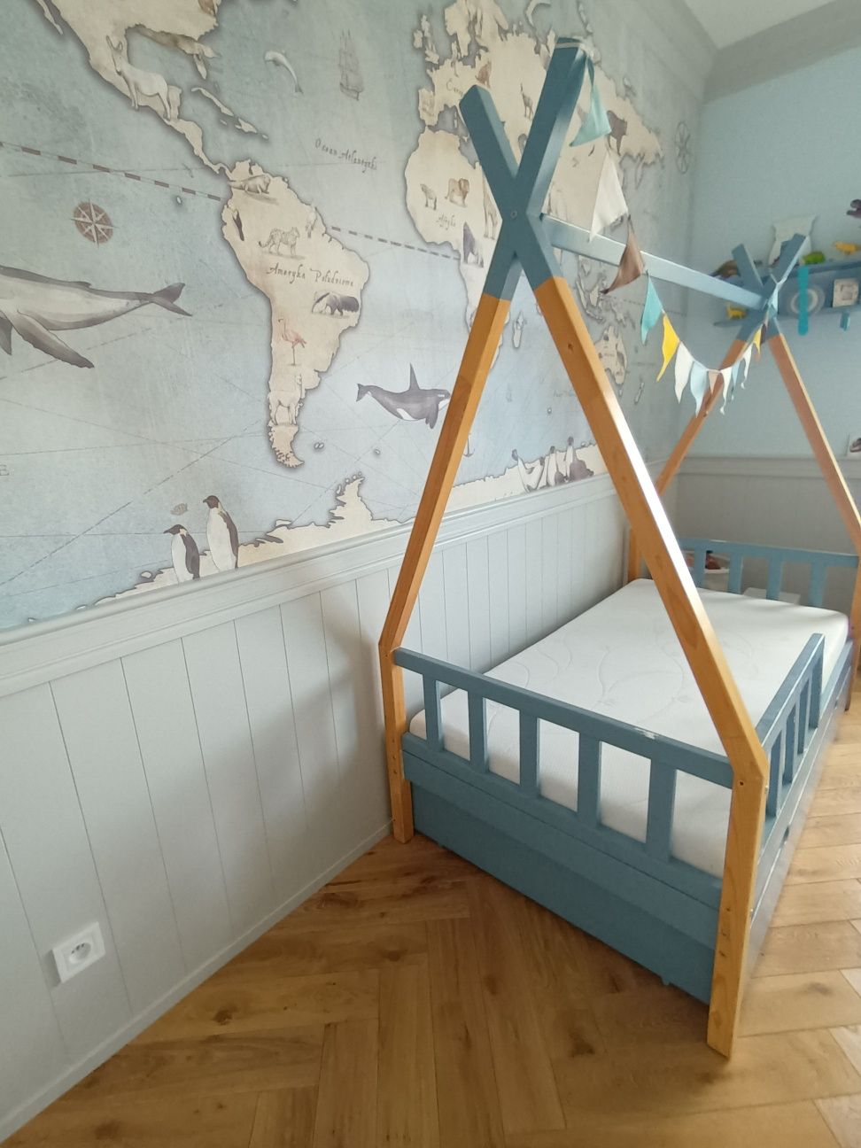 Łóżko dziecięce tipi, domek łóżko podwójne