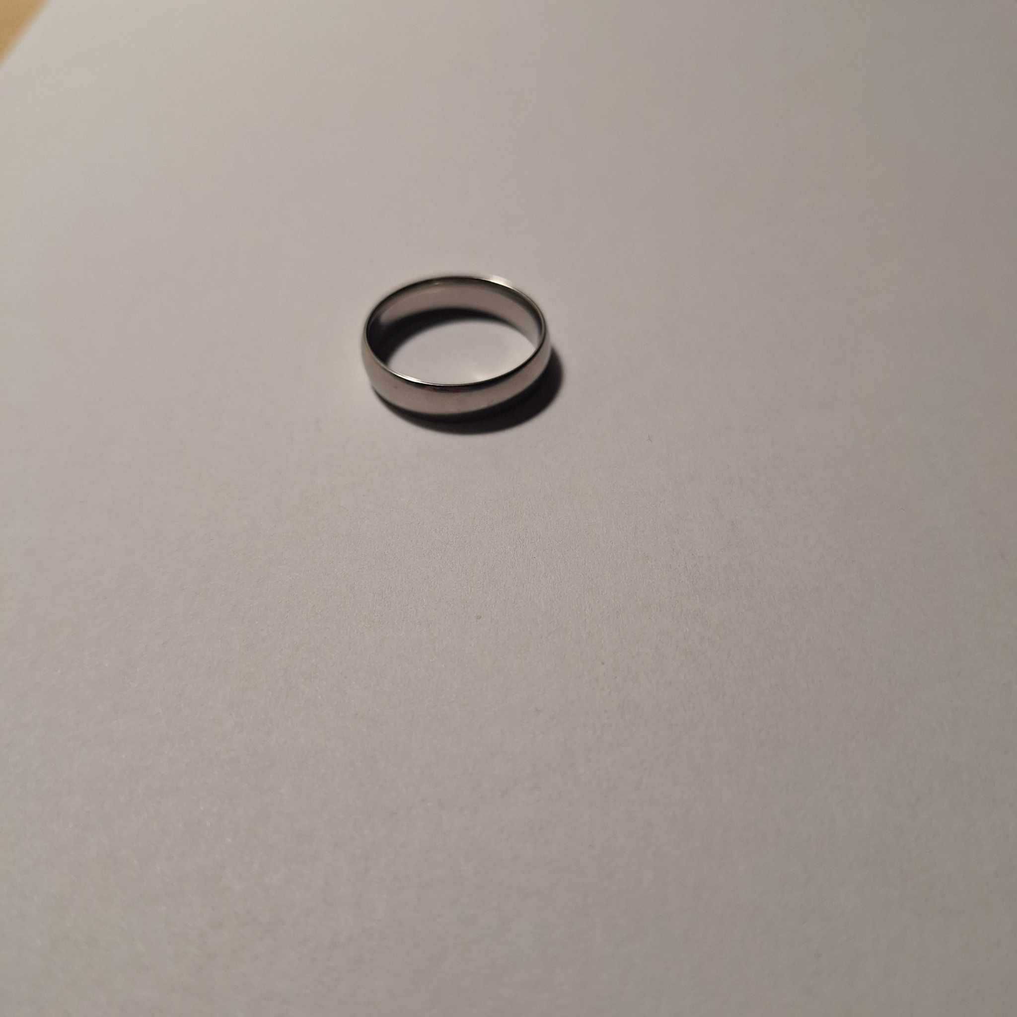 ZESTAW 2 pierścionki srebrny kolor metal minimalistyczne