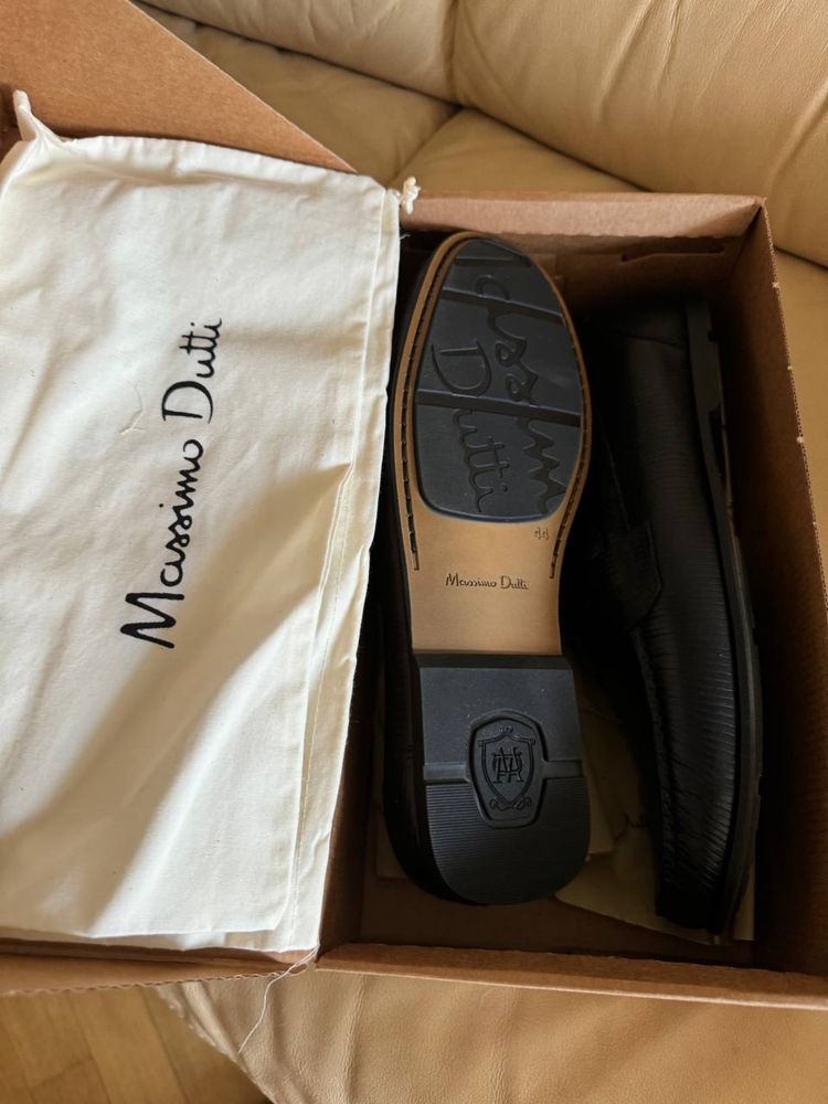 Новые кожаные мокасины Massimo Dutti