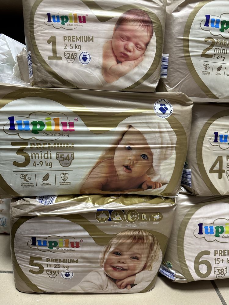 Підгузки памперси Lupilu premium р 1,2,3,4,5,6