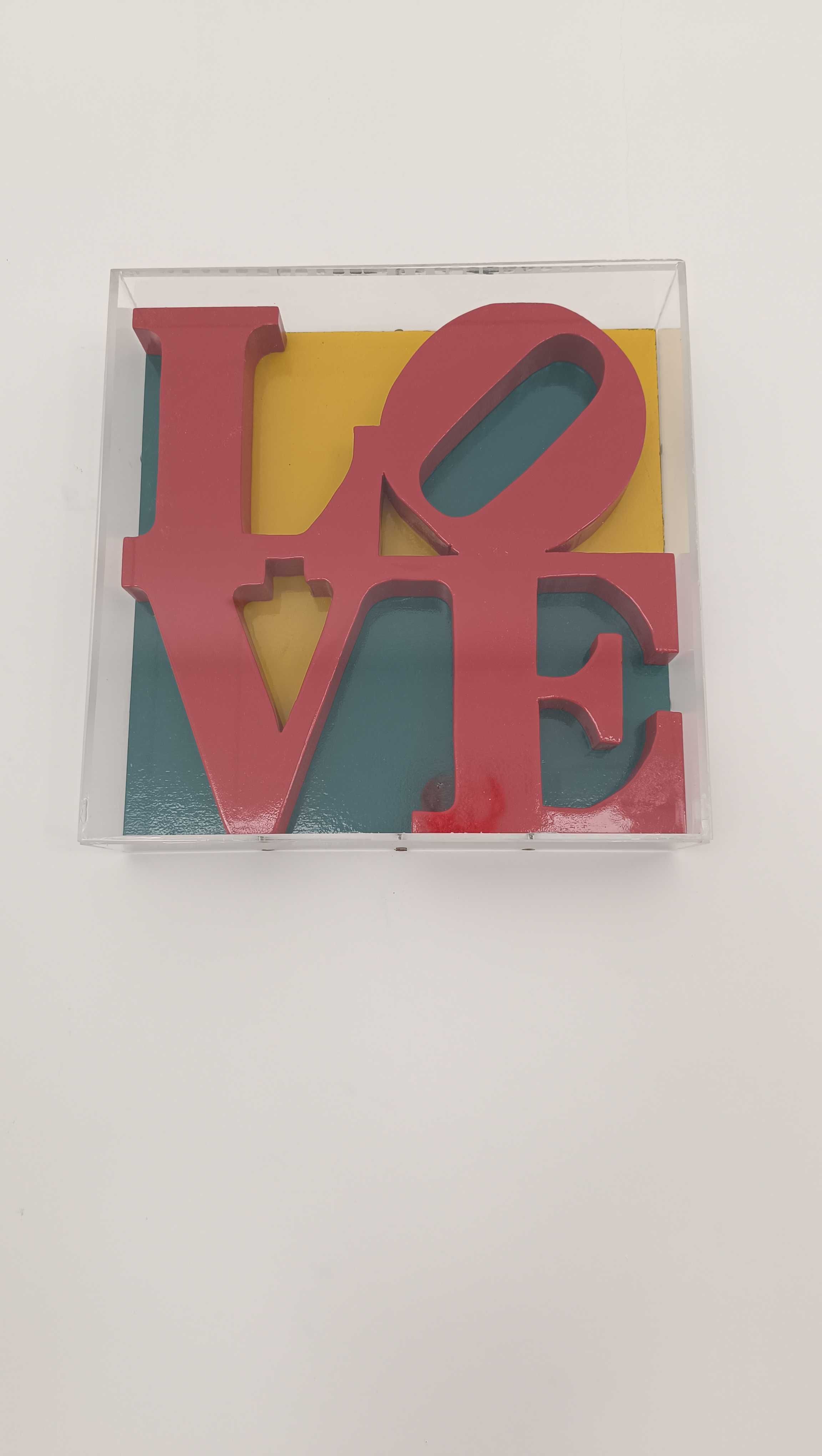 Quadro escultura arte contemporânea LOVE