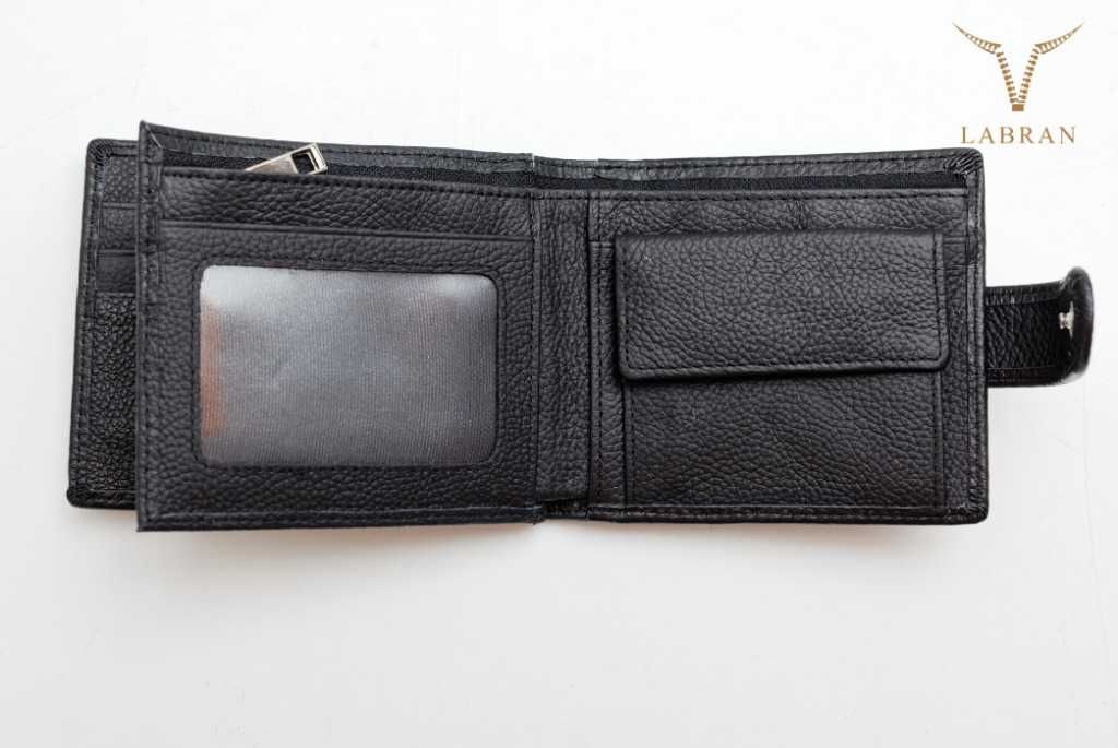 Męski skórzany portfel poziomy - marki Labran