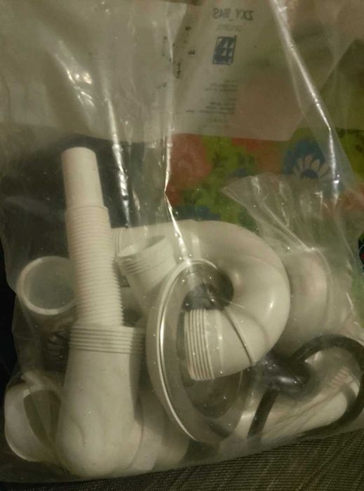 Syfon zlew granitowy space saver 1 komora przelew.Okazja.