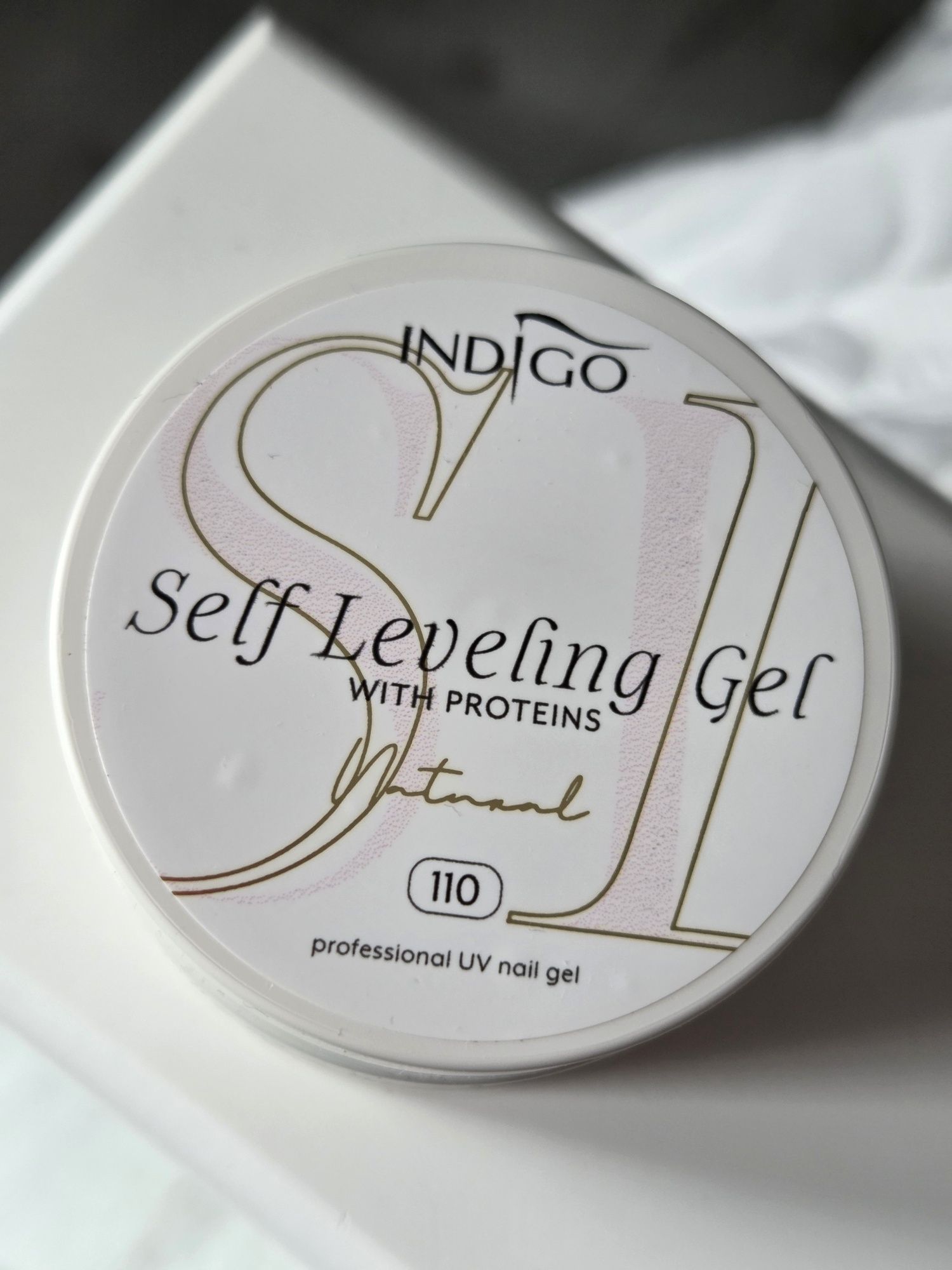 Indigo Self Leveling Gel  110 Natural to żel do paznokci 50ml +Top  No