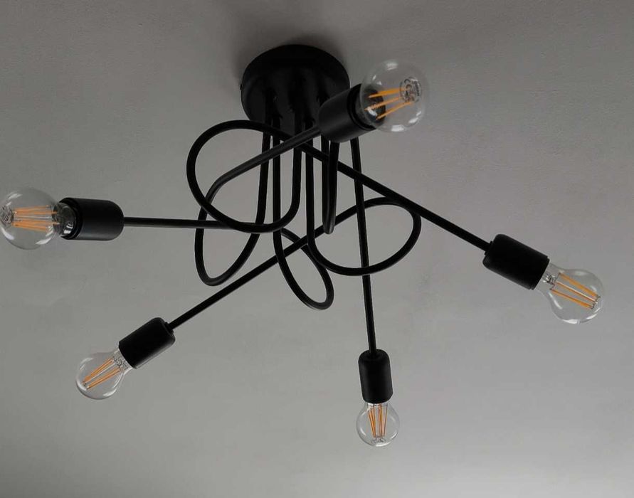 żyrandol supeł, 5 żarówek, Sollux Lighting, loft