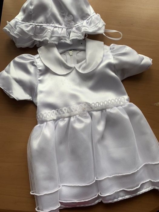 sukienka dla dziewzynki do chrztu biała, ubranko do chrztu