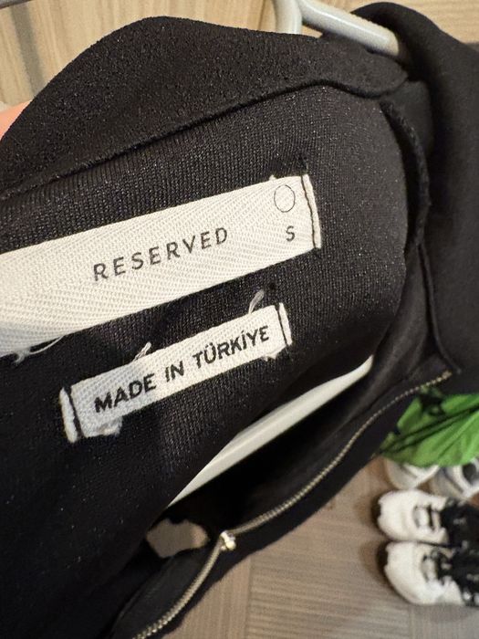 Czarna piękna sukienka tunika Reserved s Rozm 36/40 dekolt suwak