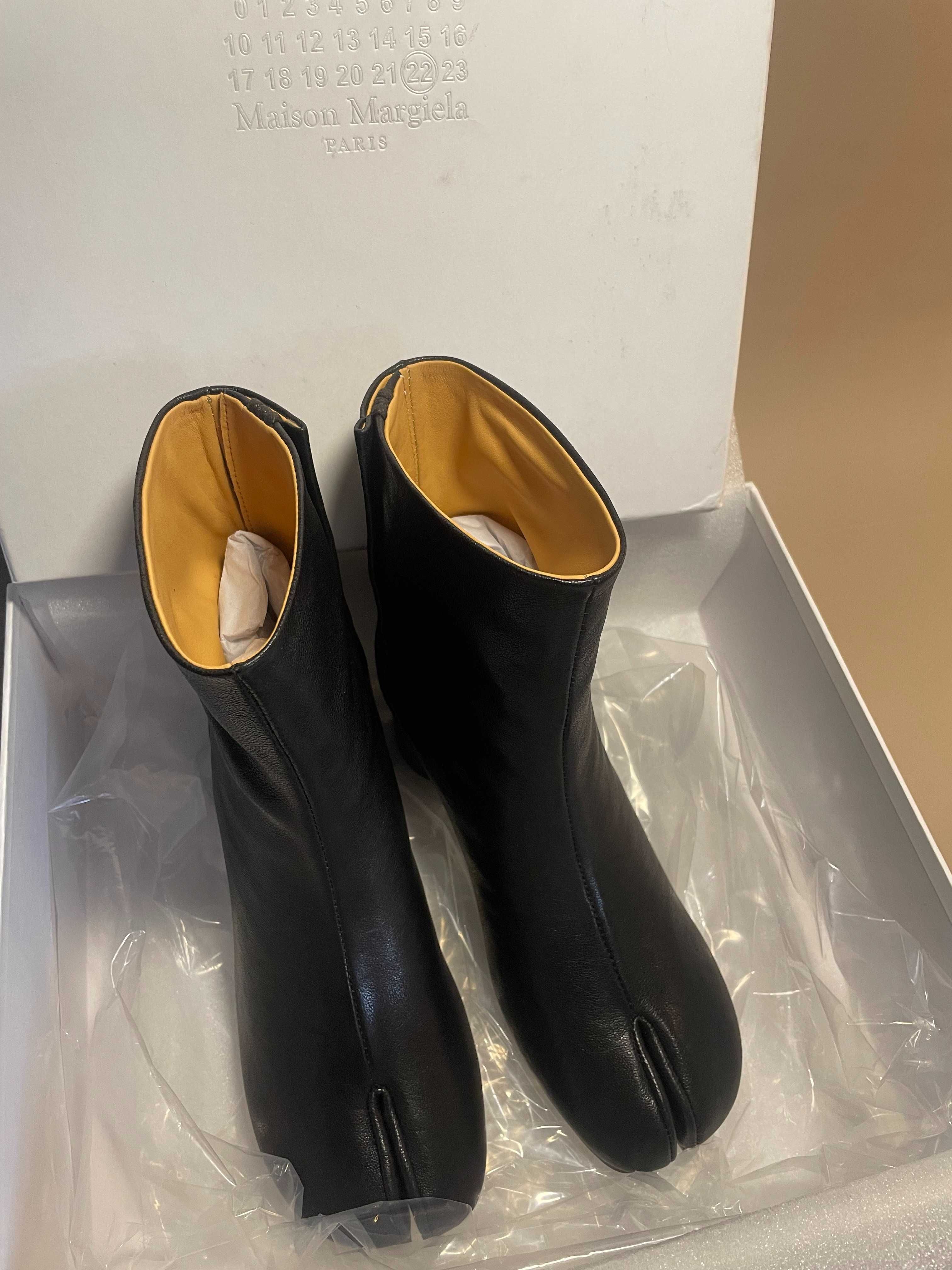 Margiela fashion nowe buty z rozciętym noskiem na wysokim obcasie 38