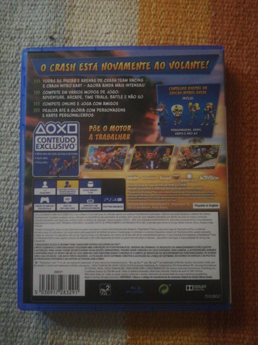 Jogo Crash Team Racing para ps4