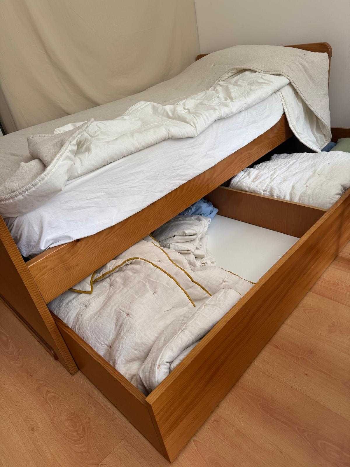 Cama de Solteiro com Gavetão – 90x200 cm