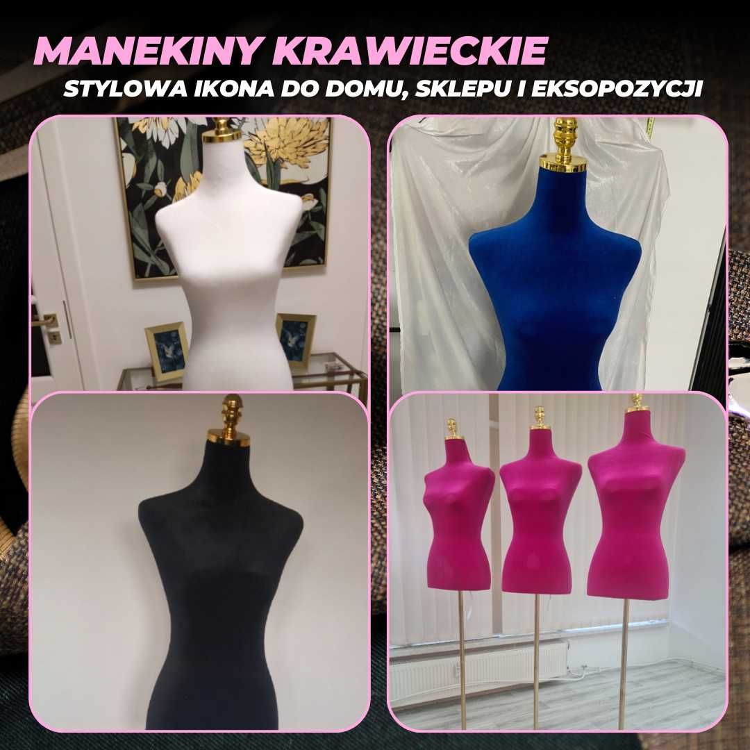 Manekin krawiecki Damski Lekki Stylowy Regulowany 6 Kolorów - Nowy!