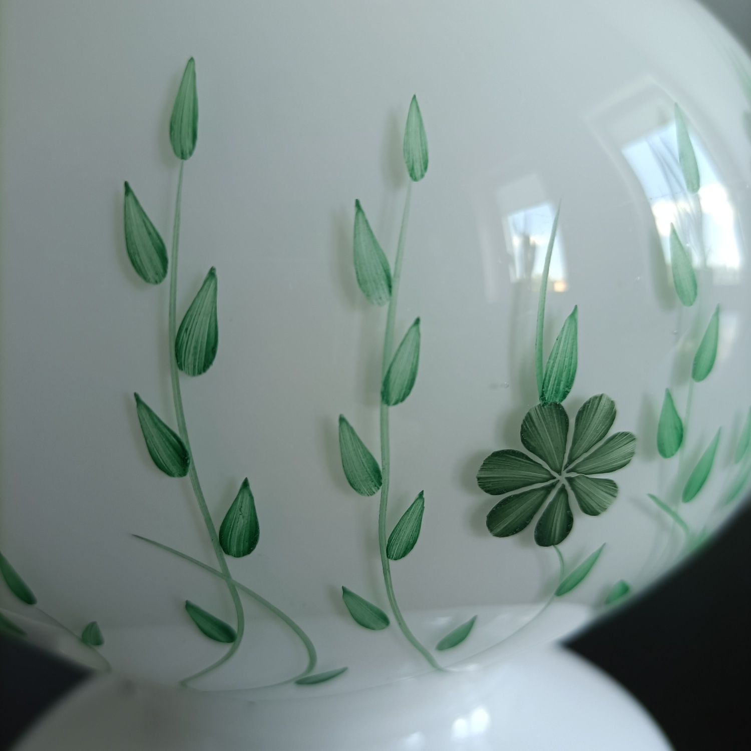 Stara lampka,Niemcy - PRL, vintage, retro,szklany klosz , design