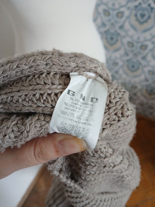 Sweter, mały warkocz. 70% bawełny. GND. Rozmiar XXL/44.