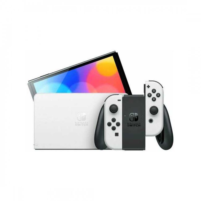 Портативна ігрова приставка Nintendo Switch OLED with White Joy-Con