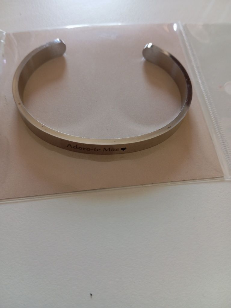 Pulseira mãe, em aço inoxidável
